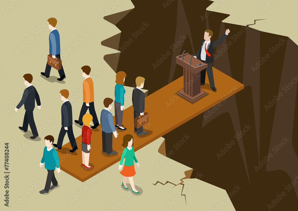 Democracy politics system imbalance concept flat 3d isometric Stock ...