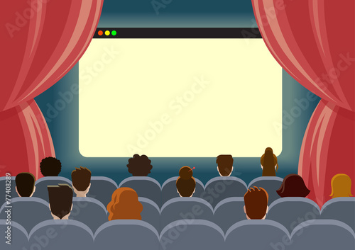 Online cinema watch theater template concept web
