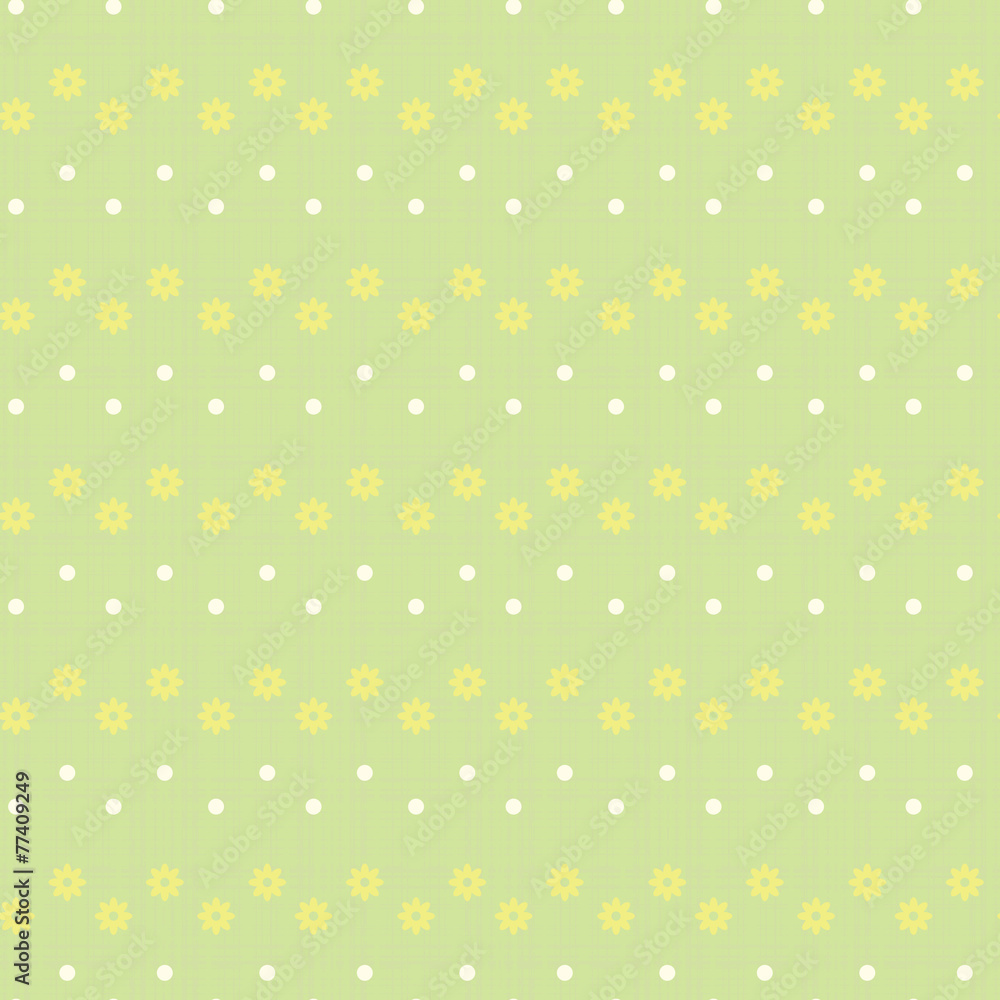Texture with flowers and dots Texture with flowers and dots