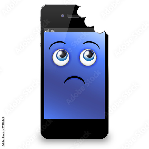 Smartphone morsicato in alto