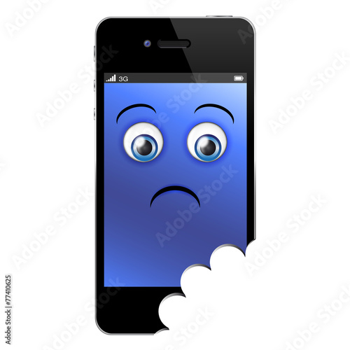 Smartphone morsicato in basso