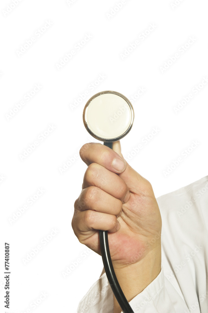 woman doctor with stethoscope in hand in Hospital woman doctor with stethoscope in hand in Hospital