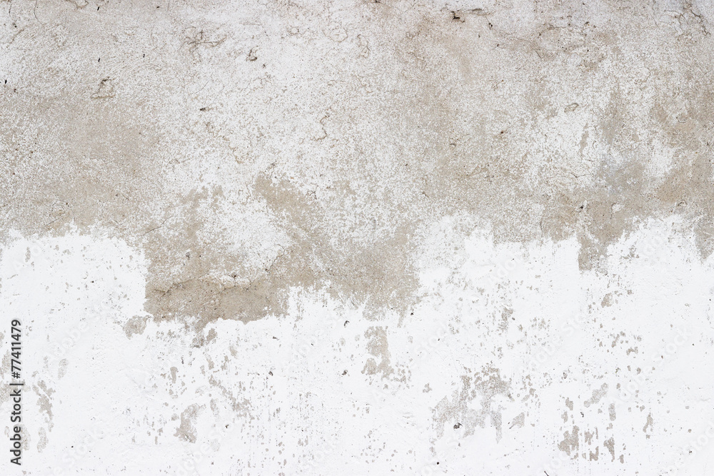 Old stucco white wall background or texture