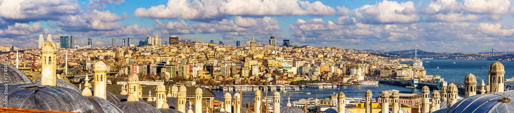 Panorama of Istanbul from the Sueymaniye Mosque - Turkey