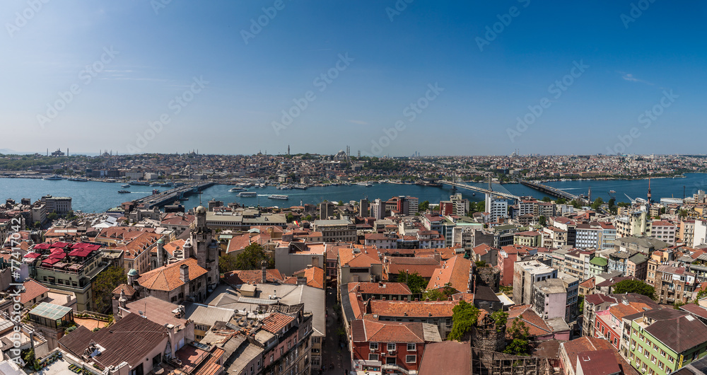 Panorama of Istanbul and Bosphorus