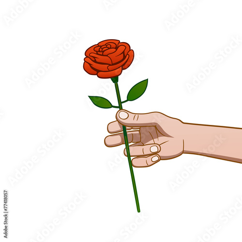 giving a rose
