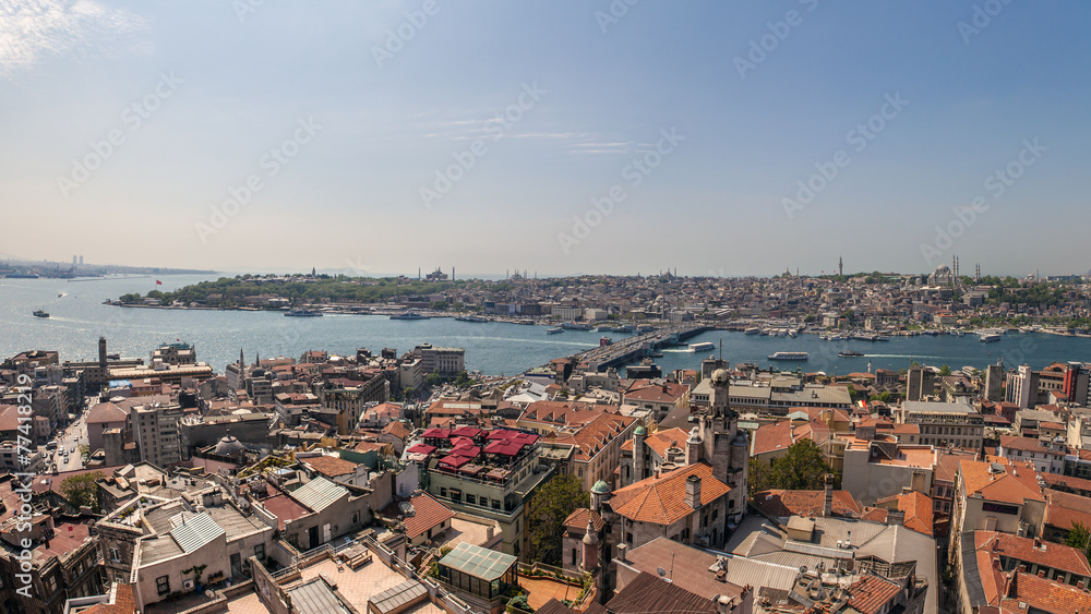 Panorama of Istanbul and Bosphorus, East View
