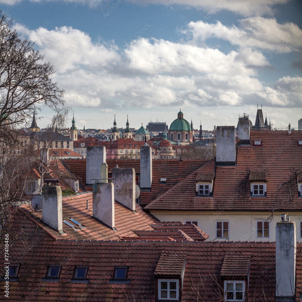 Blick über die Dächer von Prag