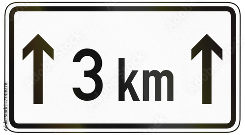 Slika na platnu German traffic sign additional panel to specify the meaning of other signs: For