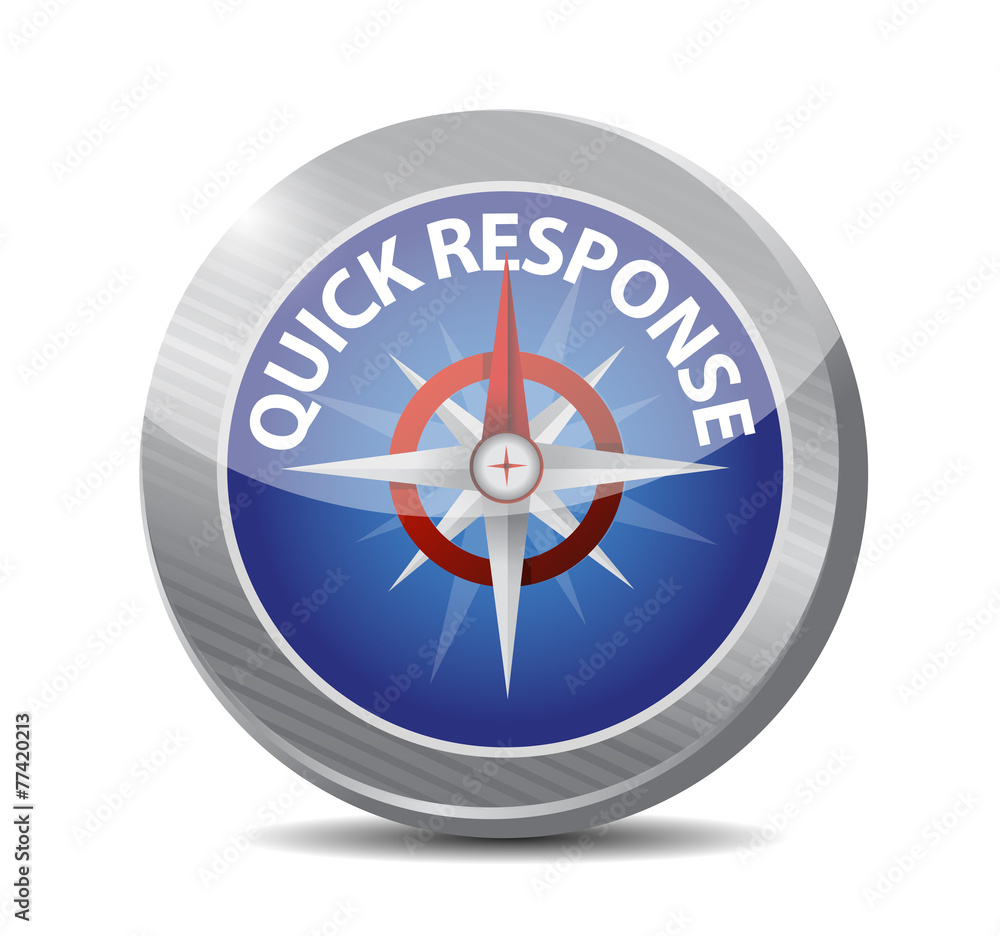 quick response compass illustration quick response compass illustration