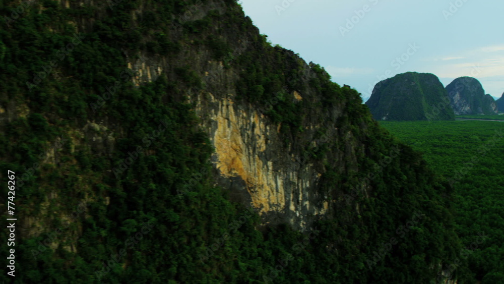 Aerial view Phang Nga Bay wetlands forestation, Thailand Aerial view Phang Nga Bay wetlands forestation, Thailand