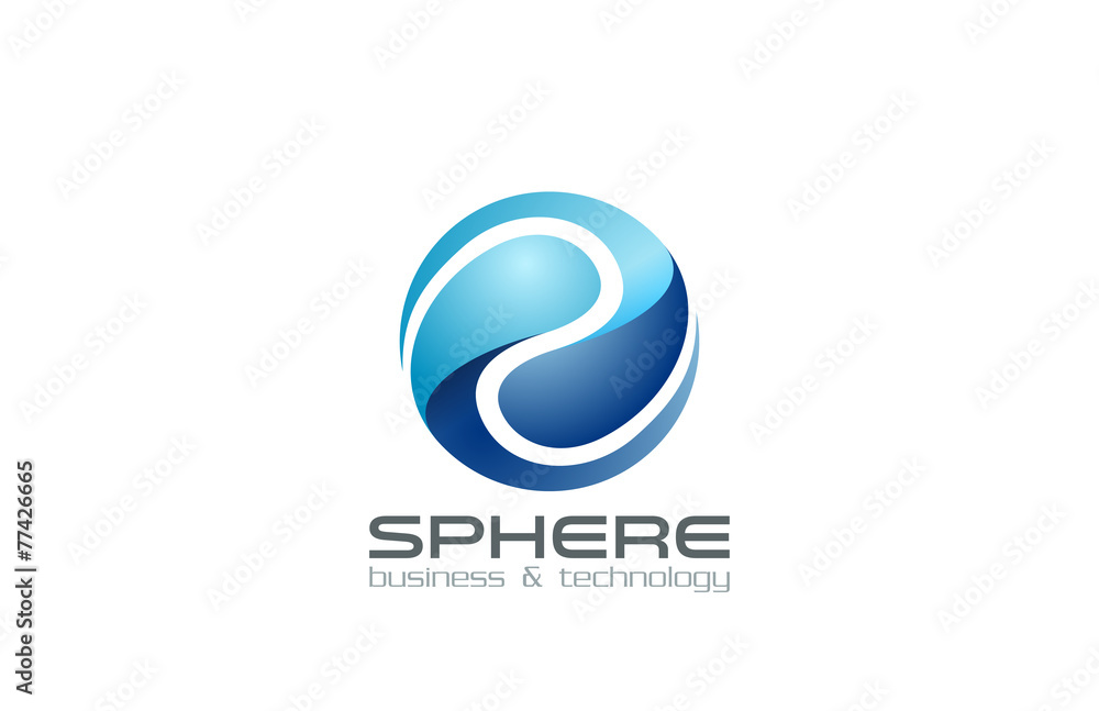 Logo Sphere Abstract Business Technology Infinity loop Logo Sphere Abstract Business Technology Infinity loop