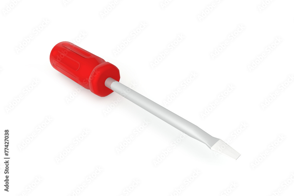 3D red screwdriver 3D red screwdriver
