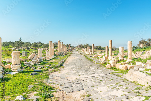 Roman Road at Umm Qais in northern Jordan.
