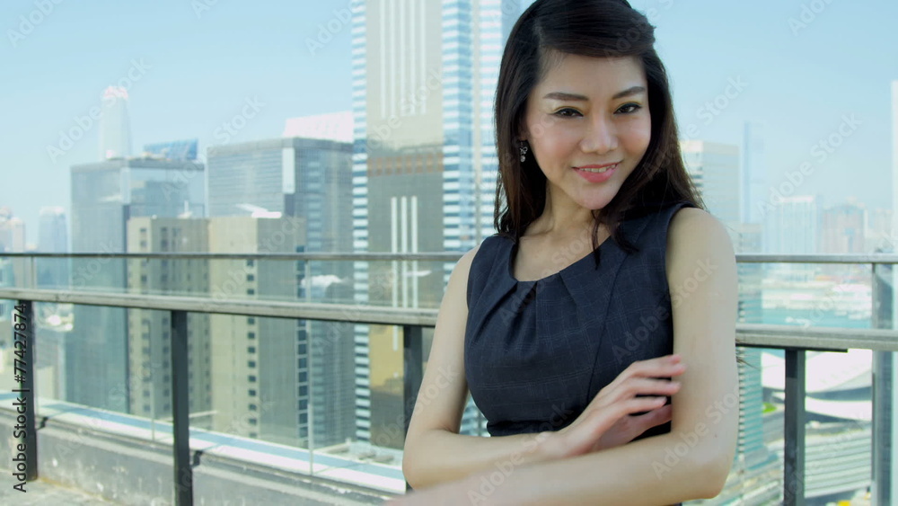 Asian Chinese Female Financial Consultant Close Up Asian Chinese Female Financial Consultant Close Up