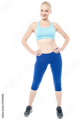 Fitness woman posing in style