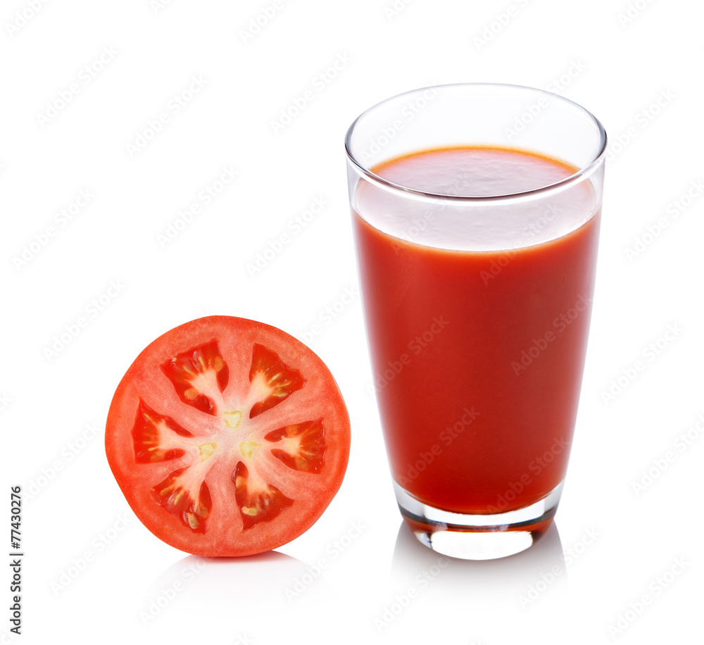 Fresh tomato juice isolated on white background Fresh tomato juice isolated on white background