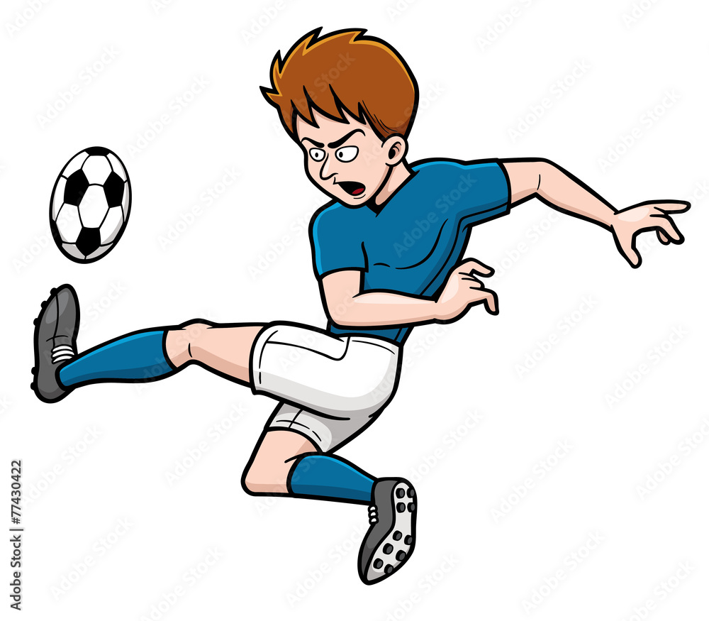 Fototapeta premium Vector illustration of Soccer player