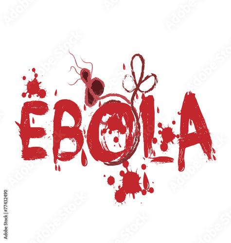 Ebola virus graphic text design vector