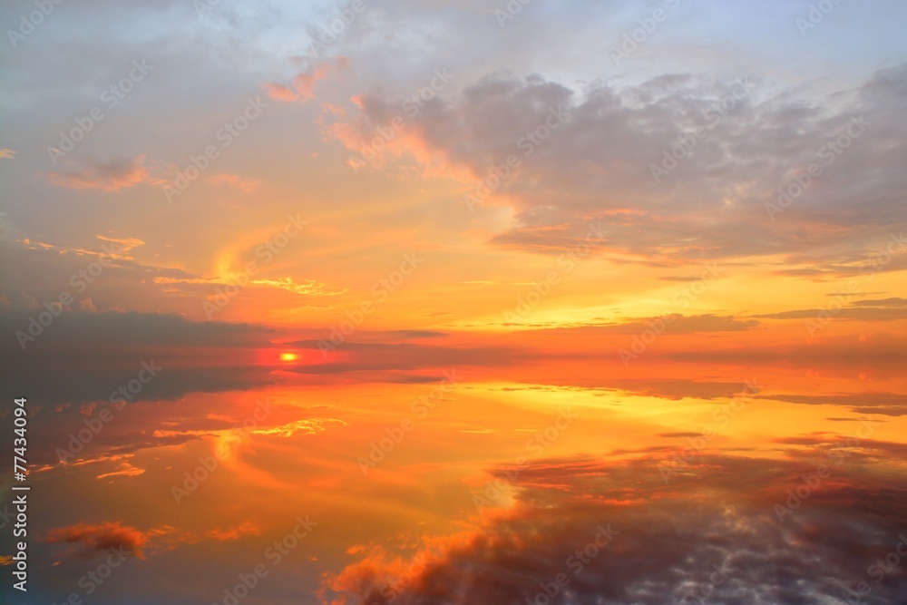 Beautiful Sunset with reflection