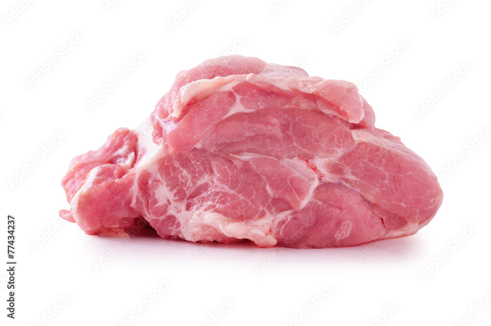 Pork on a white background Pork on a white background