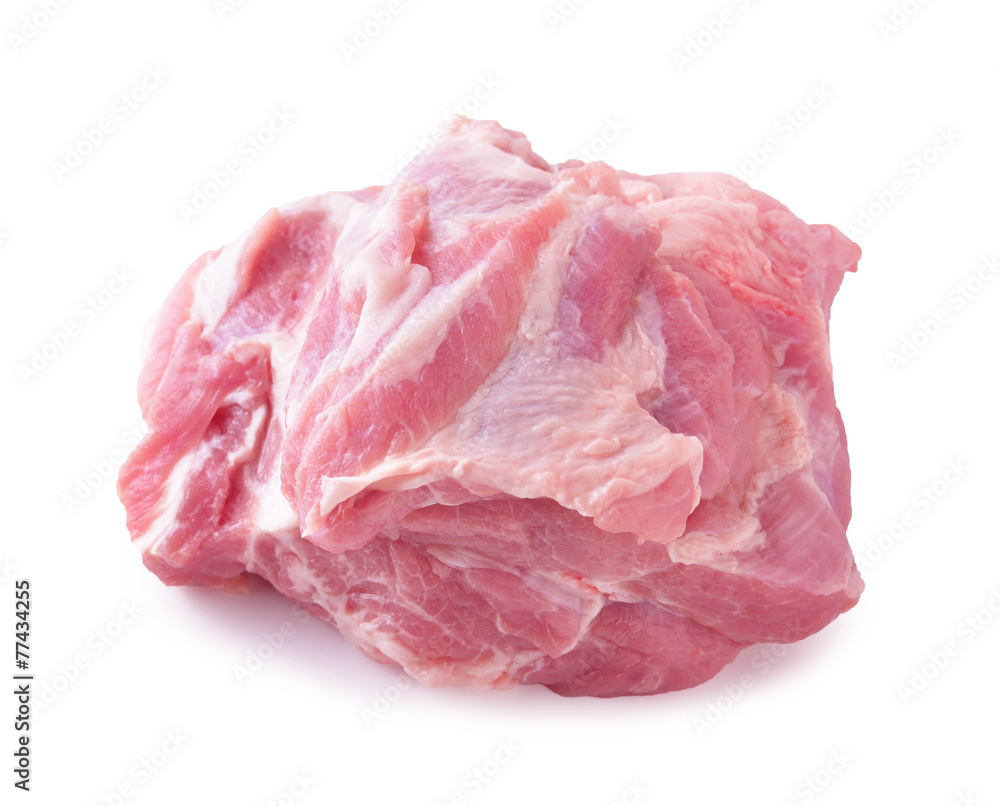 Pork on a white background Pork on a white background