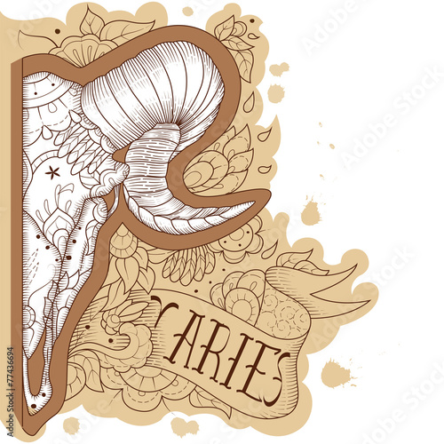 Engraving aries