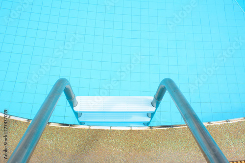 Swimming pool grab bar laddder