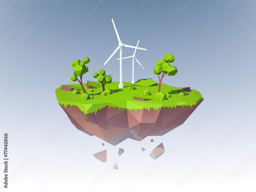 Obraz premium Ecology Island Concept