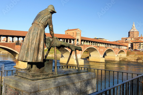 Obraz na płótnie Pavia Ponte Coperto w salonie