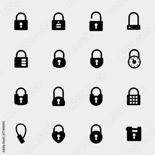 Simple padlock icons photo