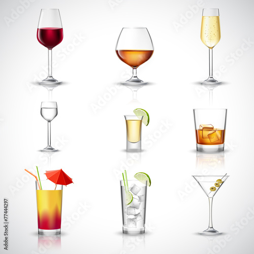 Alcohol Realistic Set