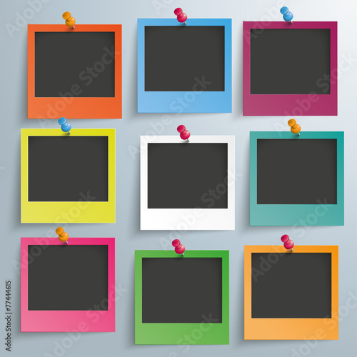 9 Colored Photo Frames
