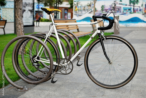 Bicycle on a parking spot