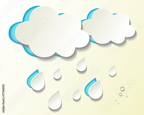 Cut out paper weather icons