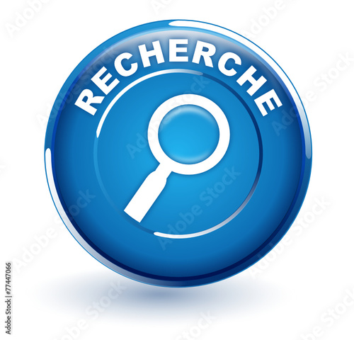 recherche sur bouton bleu