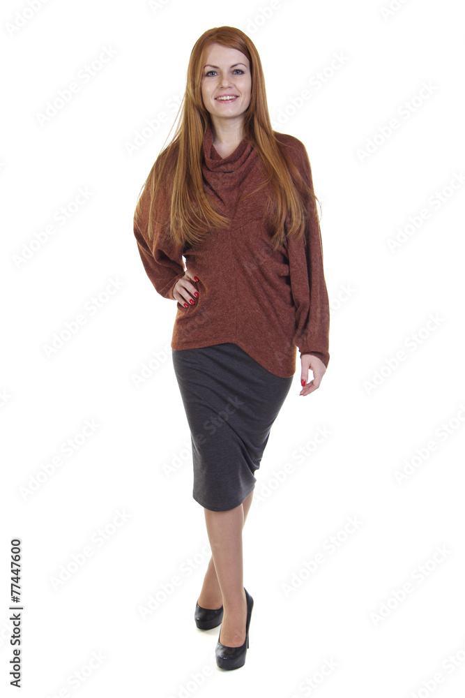 Red-haired young woman Red-haired young woman