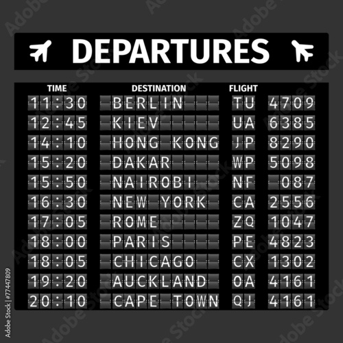 Airport Departure Board