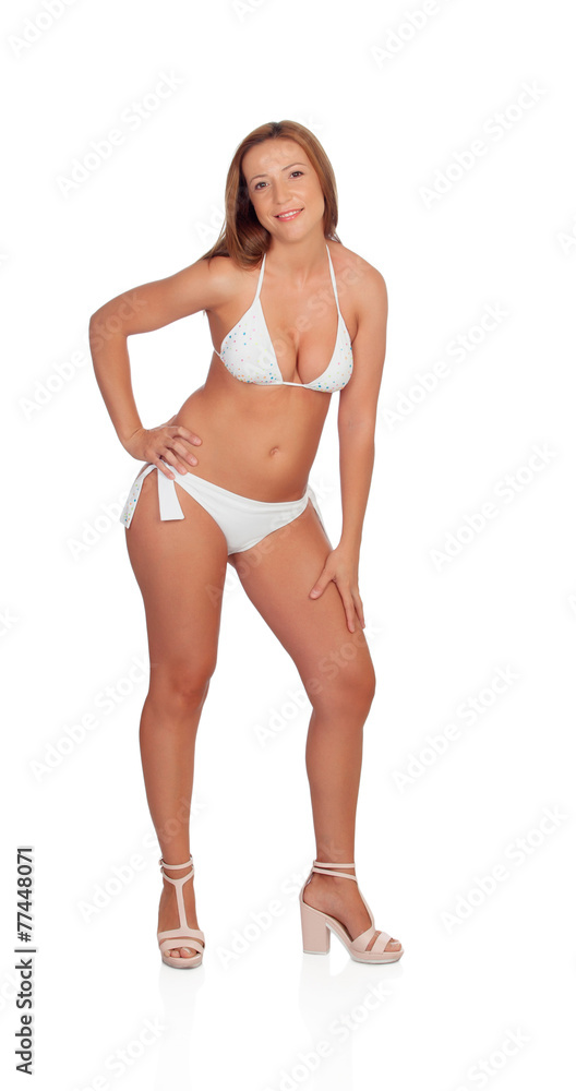 Fototapeta premium Funny girl in bikini