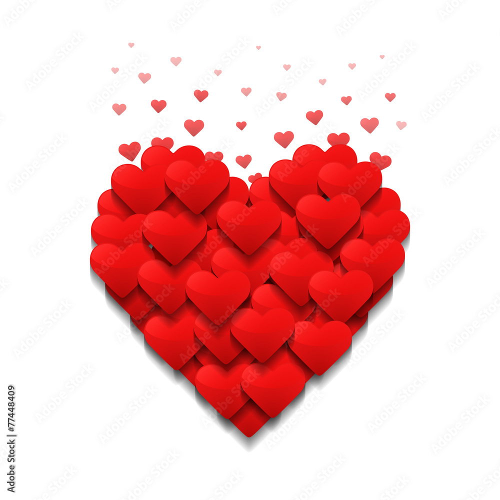 Little hearts form a big heart. Valentine's day concept. Little hearts form a big heart. Valentine's day concept.