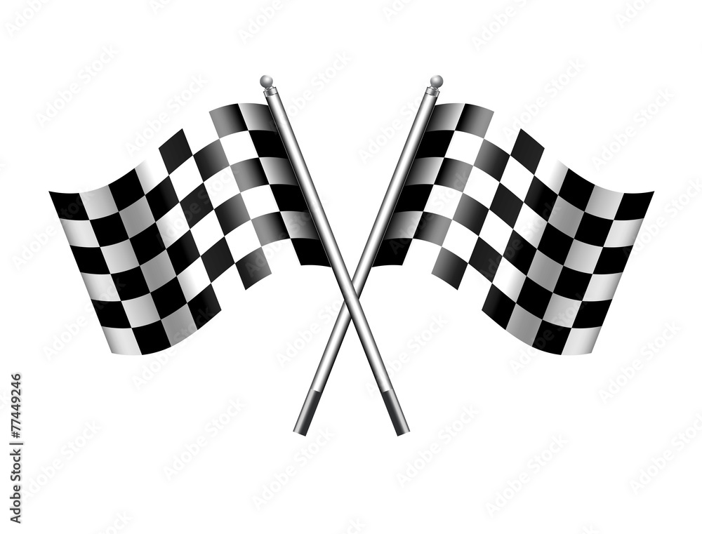 Fototapeta premium Chequered Flags Motor Racing