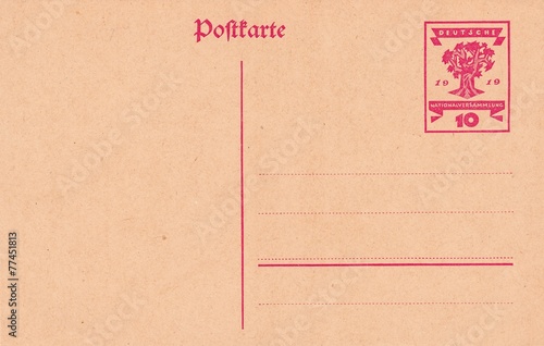 German postcard 1919