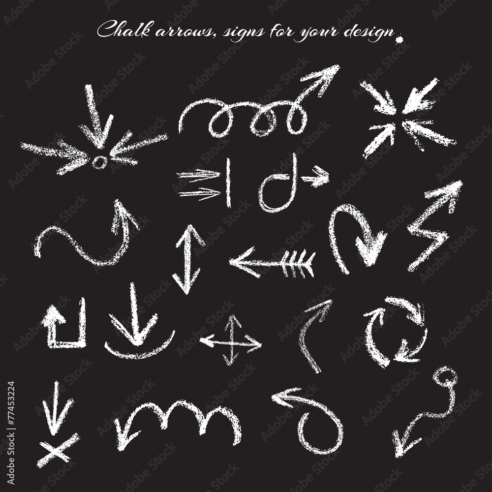 chalk arrows signs chalk arrows signs