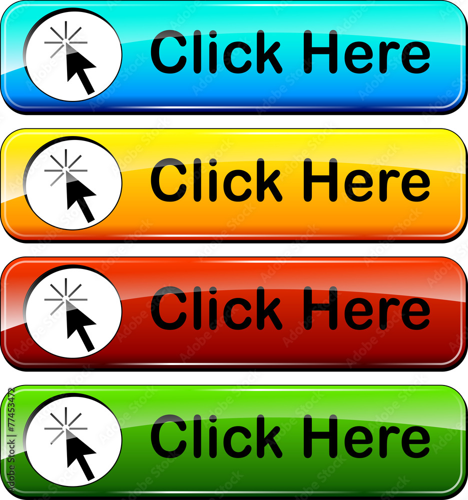 click here push buttons Stock Vector | Adobe Stock