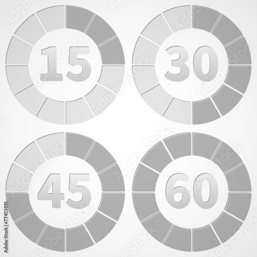 Set Timers Black and White