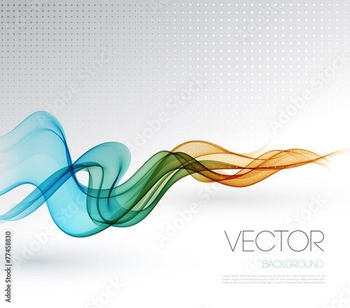 Abstract smoky waves  background. Template brochure design