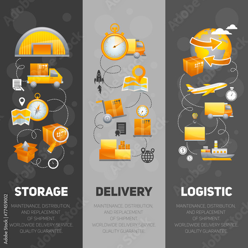 Logistics Banners Set