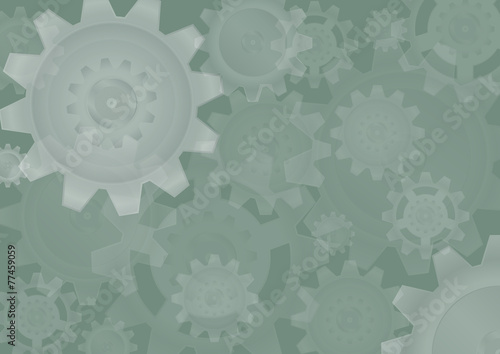 Gears design over green background