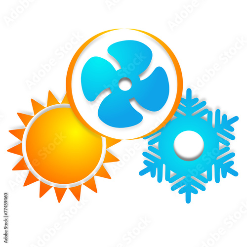 logo climatisation ventilation froid chaud