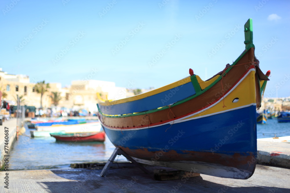 Nautical Vessel in the Marsaxlokk Harbor, Malta